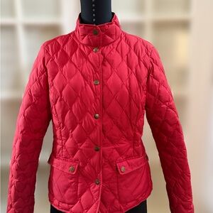 Eddie Bauer Red Quilted Puffer Jacket